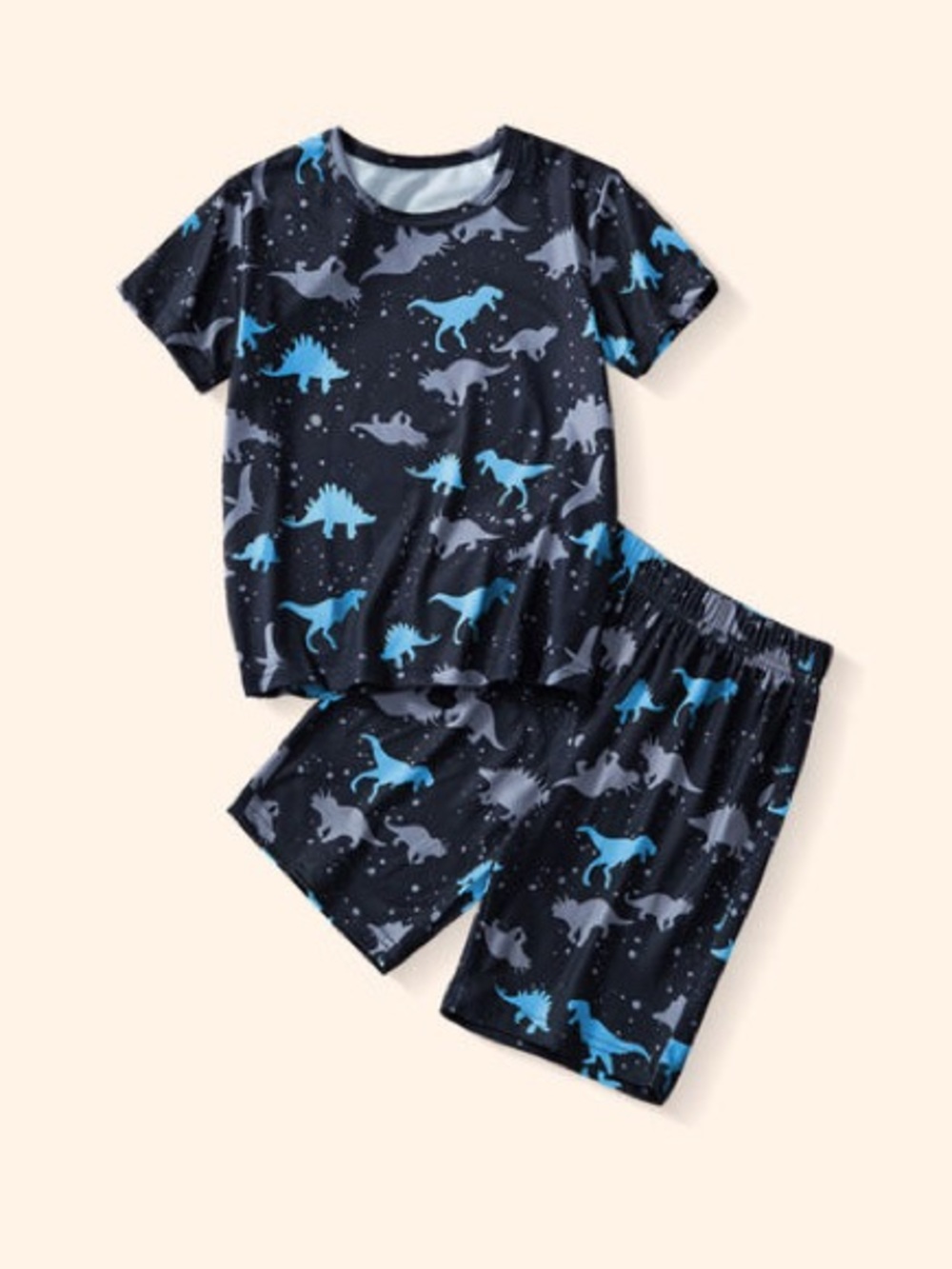 Children's Dinosaur Print Tee & Shorts Set